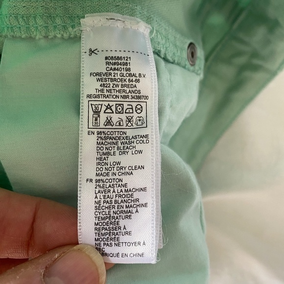 Life in Progress Peppermint Green Denim Women's Straight Leg Jeans Size 26 - Picture 7 of 12